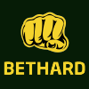 Bethard live casino iconography with black and gold fist logo