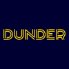 Dunder Casino Logo in yellow with double line font style