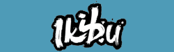 Ikibu Casino logo in black and white rough style calligraphy 